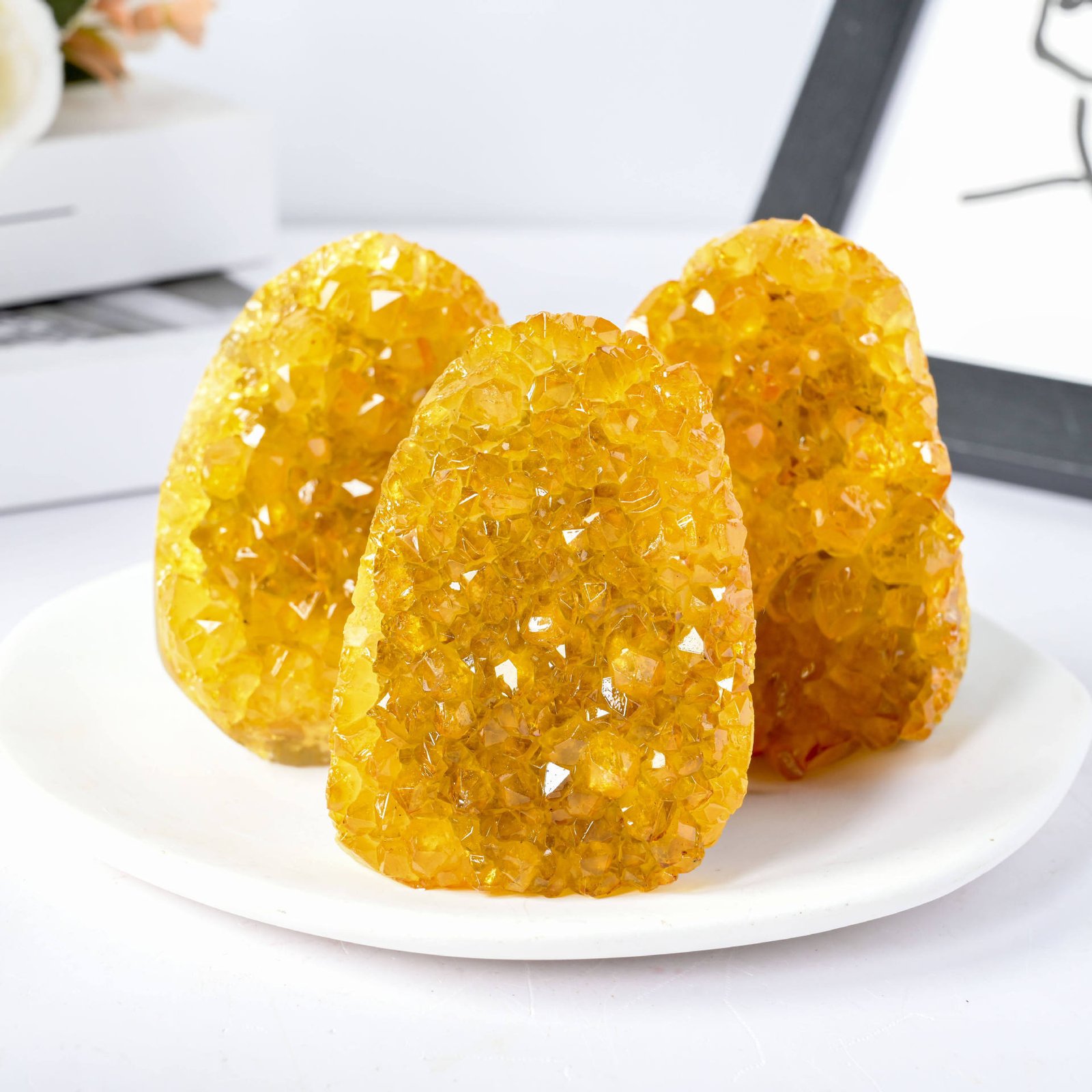 Raw Crystal Cleansing Stone Natural Citrine Cluster